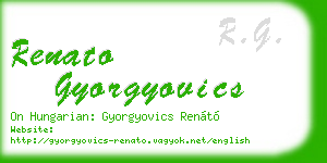renato gyorgyovics business card