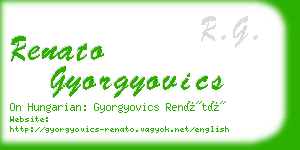 renato gyorgyovics business card